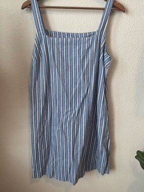 a new day Blue and White Striped Button-Up Top